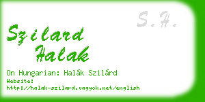 szilard halak business card