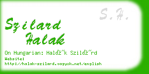 szilard halak business card